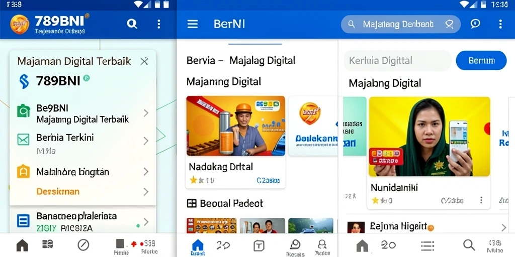 Tampilan antarmuka aplikasi Majalah Digital 789BNI yang modern dan menarik.