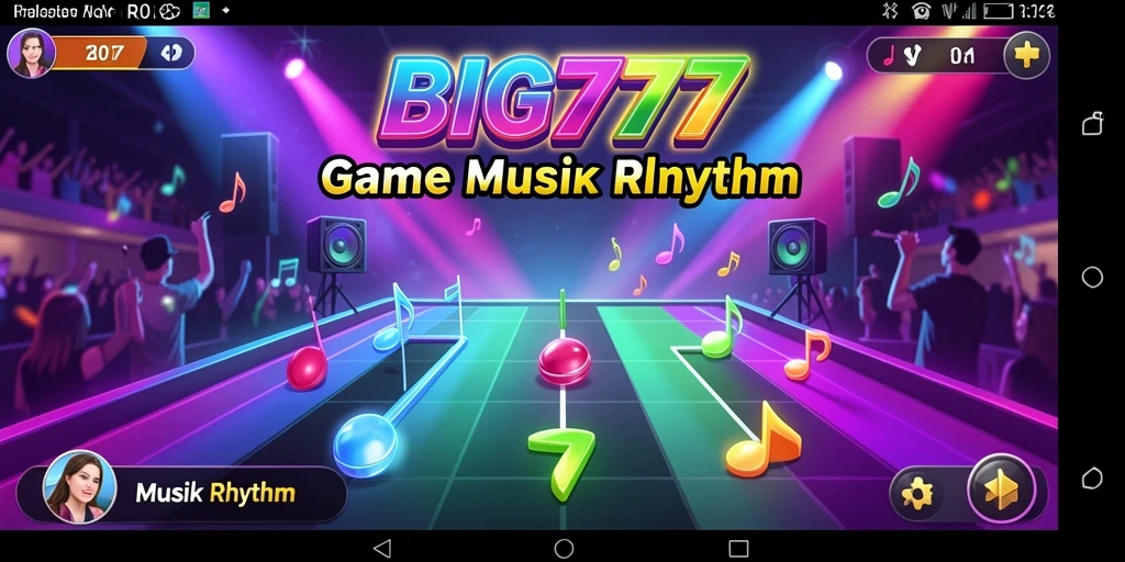 Tampilan antarmuka <strong>BIG777</strong> yang menarik saat bermain Musik Rhythm.
