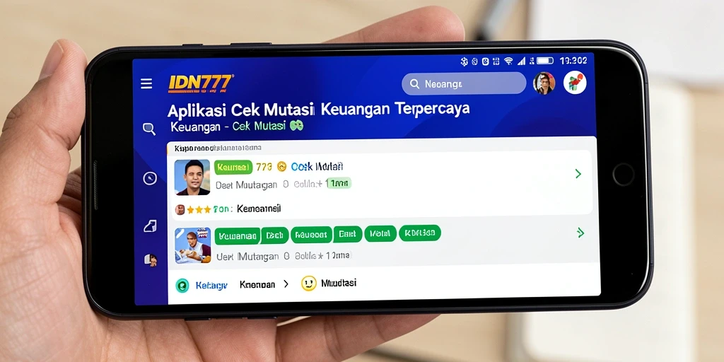 Antarmuka IDN777 menampilkan mutasi keuangan secara jelas dan terstruktur.