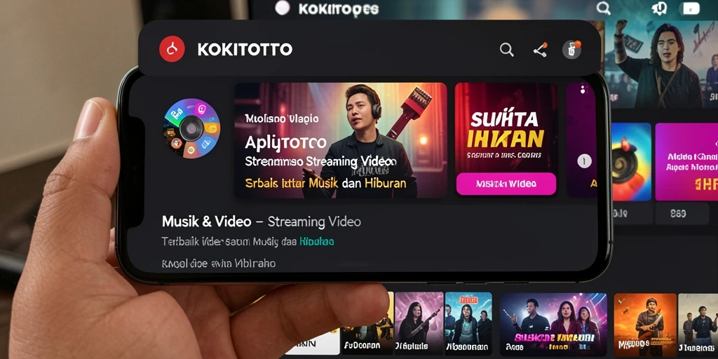 Antarmuka KOKITOTO yang menarik dan fungsional untuk streaming video.