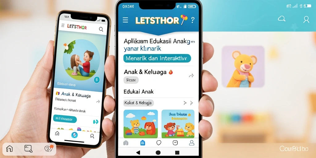 Antarmuka aplikasi LETSTHOR yang interaktif dan menarik untuk anak.