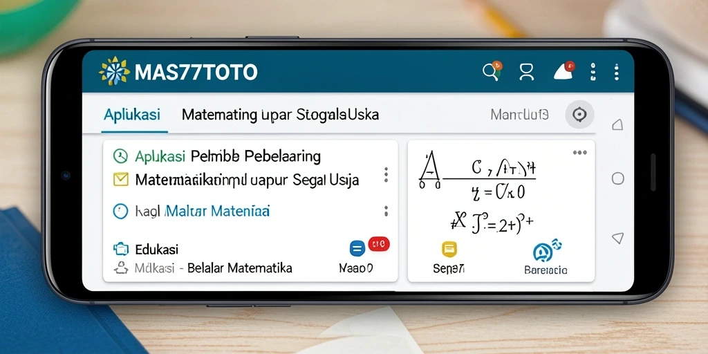 Tampilan antarmuka MAS77TOTO yang interaktif dan pendidikan.