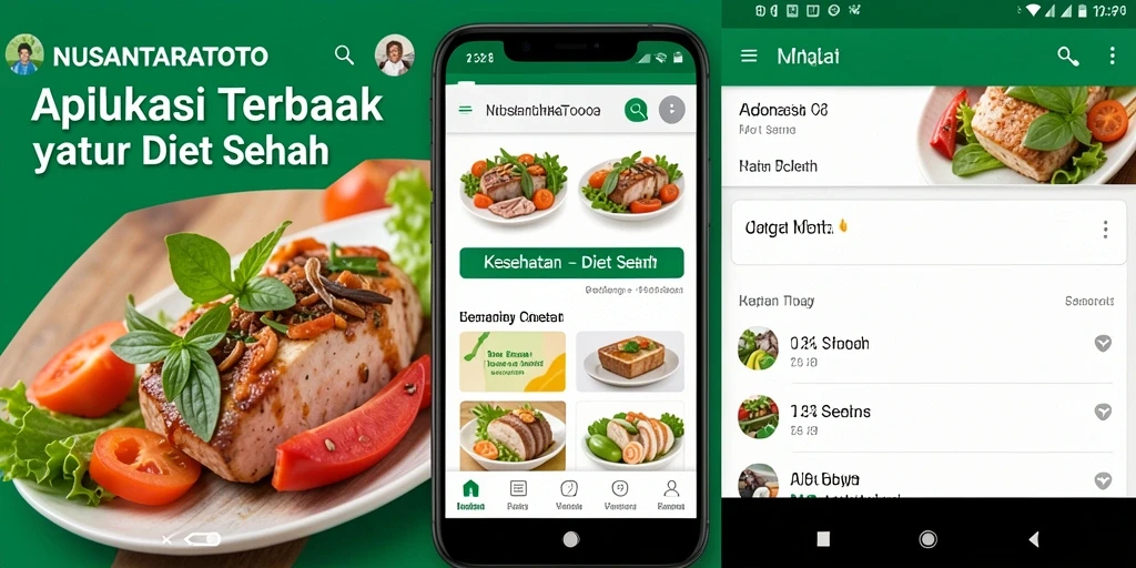 Tampilan antarmuka aplikasi NUSANTARATOTO untuk Diet Sehat.