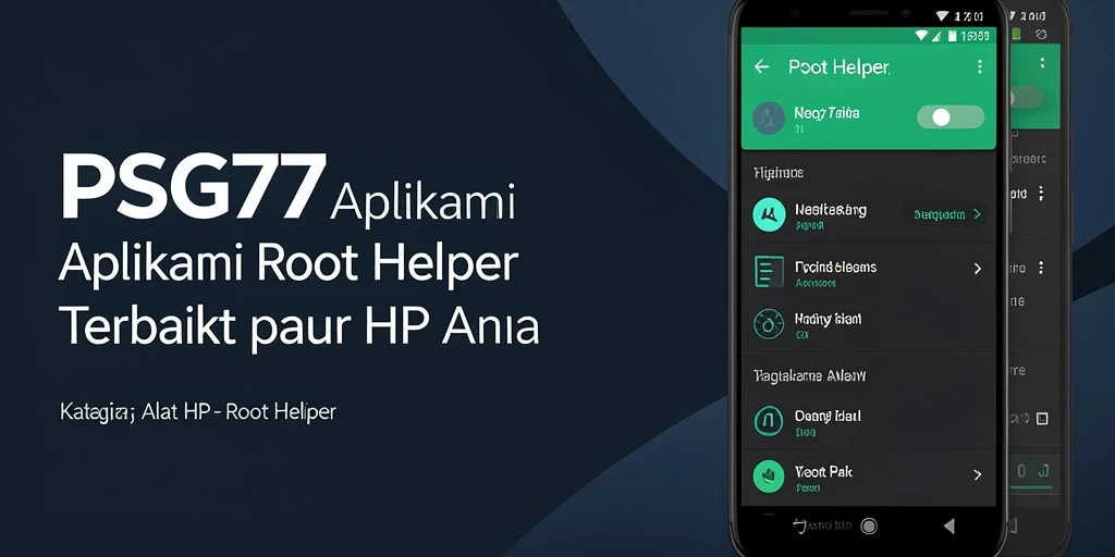 Tampilan antarmuka aplikasi PSG77 untuk Root Helper yang mudah digunakan.