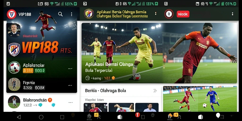 Antarmuka VIP188 dengan informasi Olahraga Bola yang lengkap.